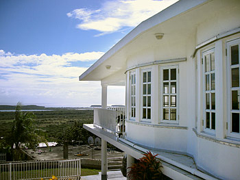 front of the house with view